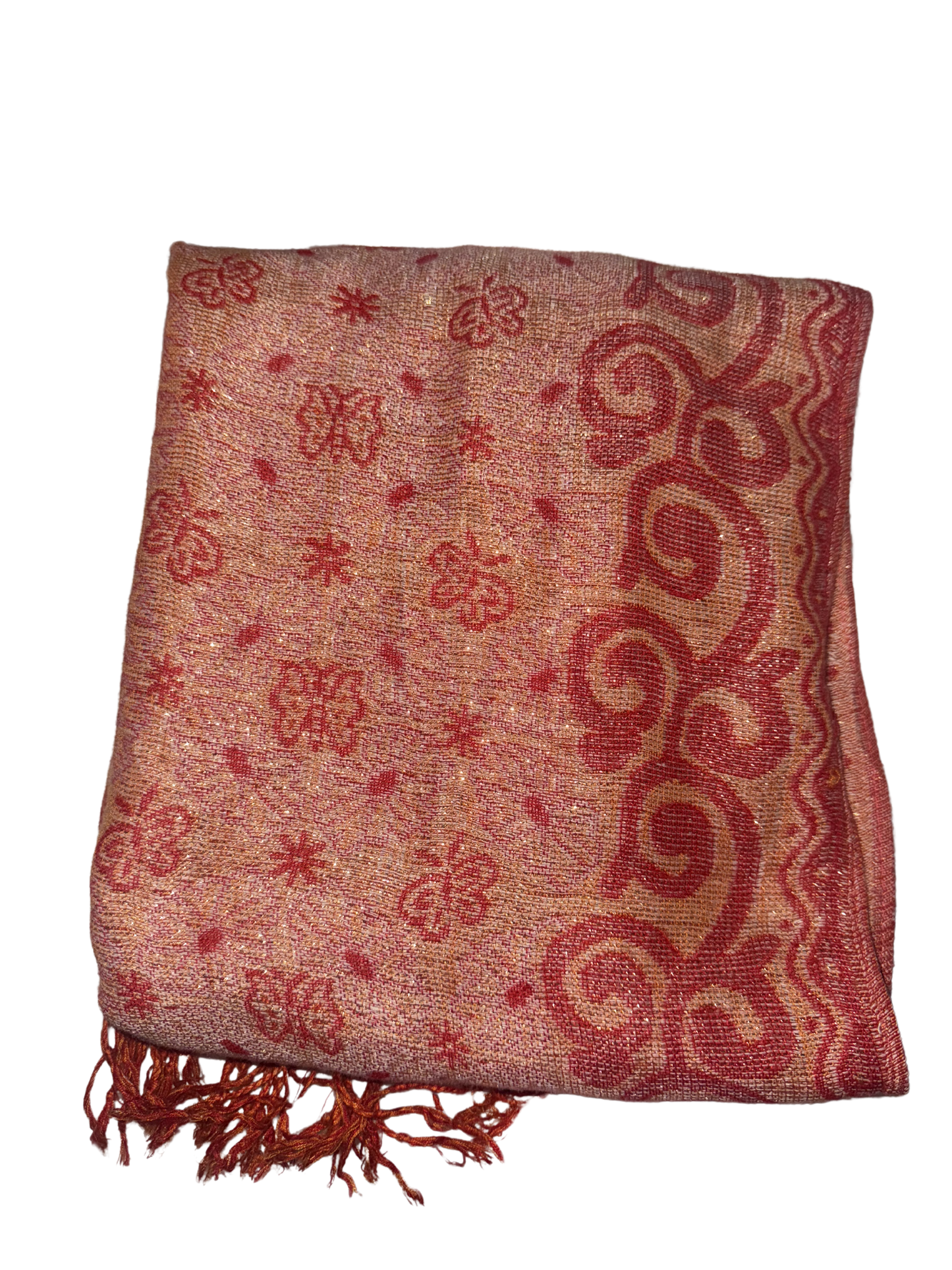 Red butterfly scarf