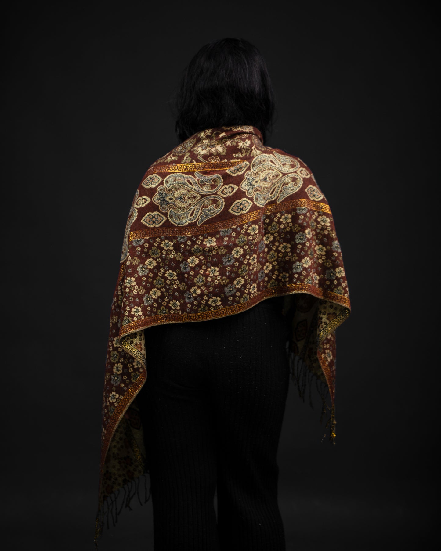 Brown Leaves Scarf