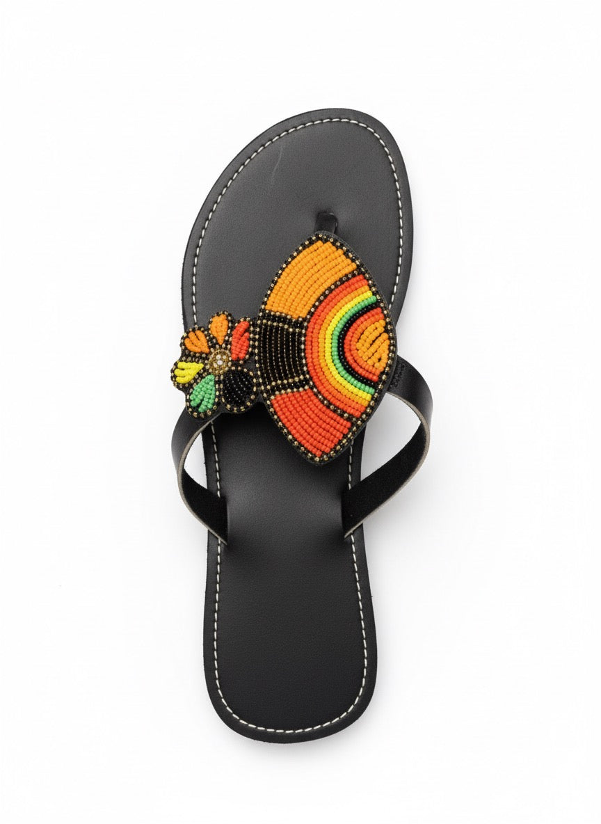 #1 Viral Tanzanian Beaded Sandals : Sunrise Garden
